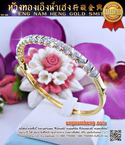 กำไลเพชรเบลเยี่ยมคัท น้ำ98 F-Color/VVS 2.00 กะรัต ขนาดน่ารักใส่สวยทุกมุมมองค่ะ