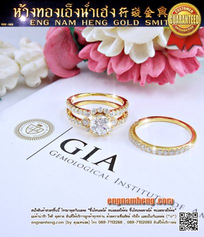 แหวนเพชรเบลเยี่ยมคัท น้ำ 98 F-Color/ VVS2 / GIA Triple Excellence Diamond เม็ดชูขนาด 1.01ct สวยคลาสสิค ค่ะ
