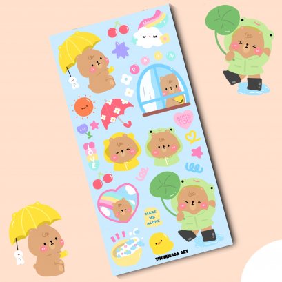Mini Sticker - Rainy Bear
