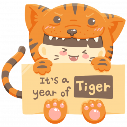 Sticker Flakes Animal - Tigger