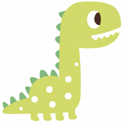 Sticker Flakes Animal - Cute Dino