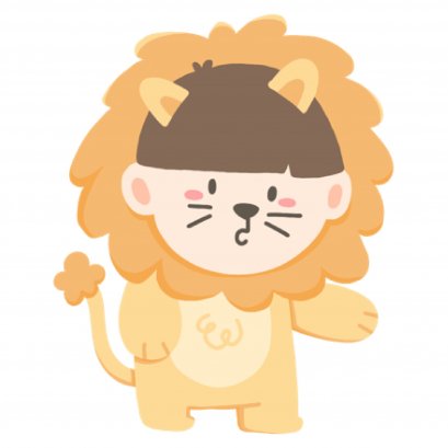 Sticker Flakes Animal - Lion