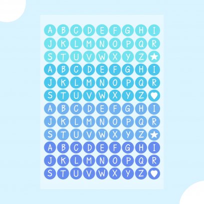 Premium Sticker - Alphabet Blue