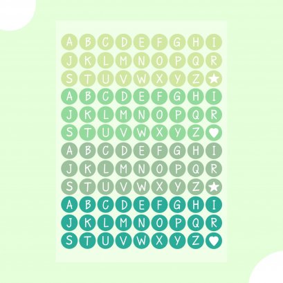 Premium Sticker - Alphabet Green