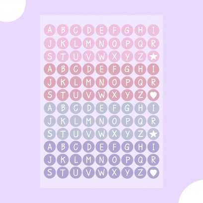 Premium Sticker - Alphabet Purple