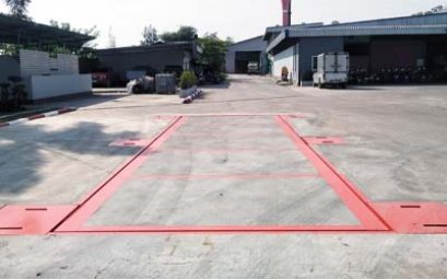 เครื่องชั่งรถ แบบ เสมอพื้น คอนกรีต สำหรับชั่งรถ 10ล้อ