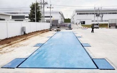 เครื่องชั่ง รถบรรทุก แบบ เสมอพื้นหน้าเหล็ก