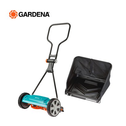 Gardena Classic Hand Cylinder Lawnmower 400 + Grass Catcher For Cylinder Mowers (04018-20+04029-20)