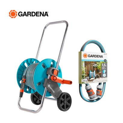 Gardena Hose Trolley Aquaroll 20 m. + Connection set 1.5m (18502-20+18011-20)