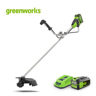 Greenworks Brushcutter 40V Bike Handle Including Battery and Charger