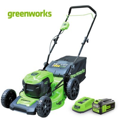 Greenworks รถตัดหญ้าแบตเตอรี่ 40V พร้อมแบตเตอรีและแท่นชาร์จ