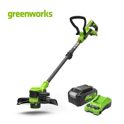 Greenworks เครื่องตัดหญ้าแบตเตอรี่ ขนาด 24V พร้อมแบตเตอรี่(4 แอมป์)และแท่นชาร์จ