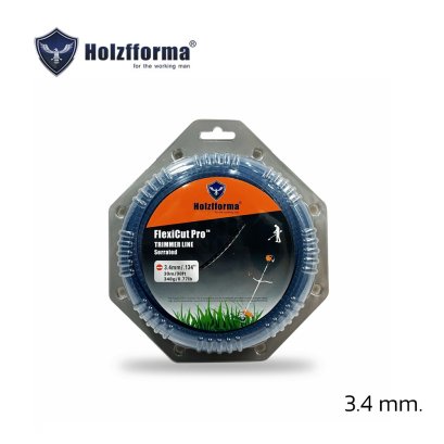 Holzfforma FlexiCut Pro 3.4mm / .134" x 30m. String Trimmer Cutting Line Serrated Type