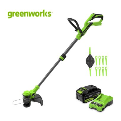 Greenworks เครื่องตัดหญ้าแบตเตอรี่ ขนาด 24V พร้อมแบตเตอรี่(4 แอมป์)และแท่นชาร์จ