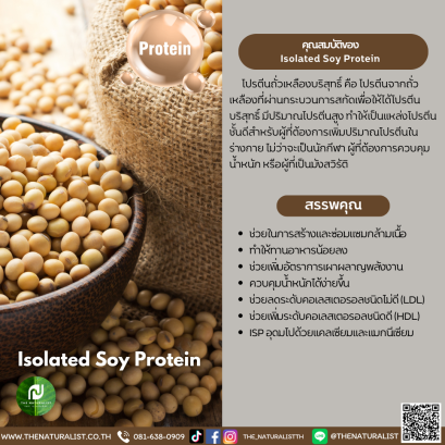 ผงโปรตีนถั่วเหลืองบริสุทธิ์ - Isolated Soy Protein