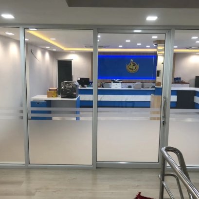 สติ๊กเกอร์ฝ้าติดกระจก ตกแต่งออฟฟิศ สำนักงาน