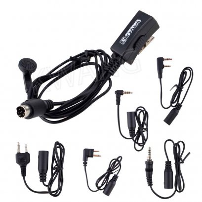 KYOWA ไมค์พร้อมหูฟัง ใช้สำหรับวิทยุสื่อสาร รุ่นพิเศษ 5 in 1 สีดำ