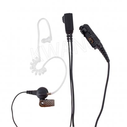 KYOWA ไมค์พร้อมหูฟัง FBI ใช้สำหรับวิทยุสื่อสาร P6600 กันน้ำ สีดำ