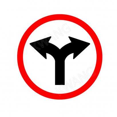 BISON ป้ายเครื่องหมายจราจร ให้เลี้ยวซ้ายหรือเลี้ยวขวา 45 cm.