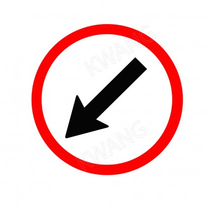 BISON ป้ายเครื่องหมายจราจร ให้ชิดซ้าย 45 cm.