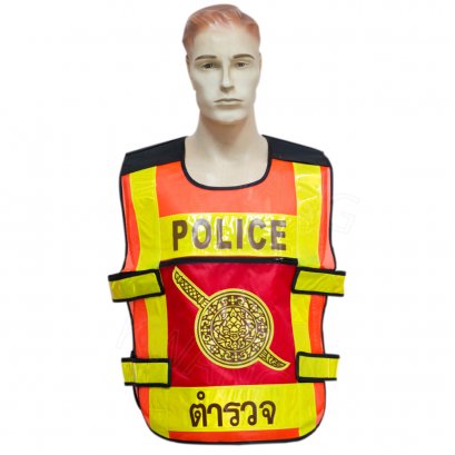 KYOWA เสื้อกั๊กตำรวจ สีส้ม