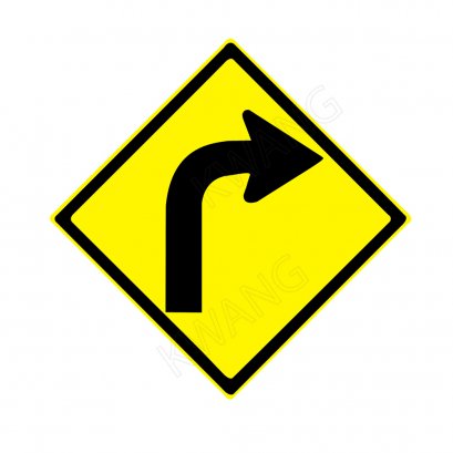BISON ป้ายเครื่องหมายจราจร &quot;ทางโค้งขวา&quot; 45 cm.