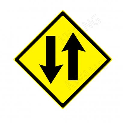 BISON ป้ายเครื่องหมายจราจร &quot;ทางเดินรถสองทาง&quot; 45 cm.