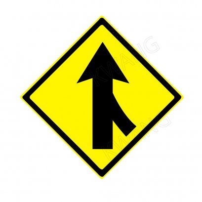 BISON ป้ายเครื่องหมายจราจร &quot;ทางร่วมแยกออกทางขวา&quot; 45 cm.