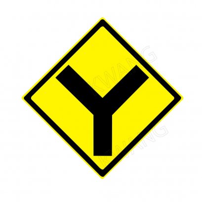 BISON ป้ายเครื่องหมายจราจร &quot;ทางแยกรูปตัววาย&quot; 45 cm.