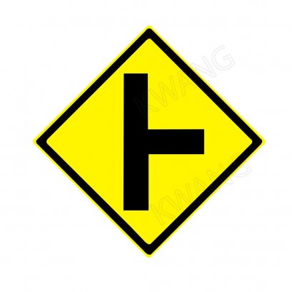 BISON ป้ายเครื่องหมายจราจร &quot;ทางโทแยกทางเอกทางขวา&quot; 45 cm.