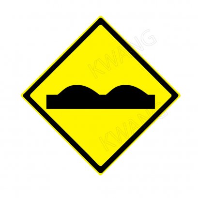 BISON ป้ายเครื่องหมายจราจร &quot;ผิวทางขรุขระ&quot; 45 cm.