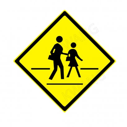 BISON ป้ายเครื่องหมายจราจร &quot;โรงเรียนระวังเด็ก&quot; 45 cm.