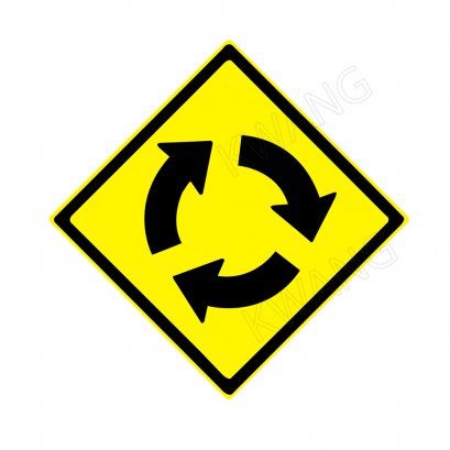 BISON ป้ายเครื่องหมายจราจร &quot;วงเวียนข้างหน้า&quot; 45 cm.