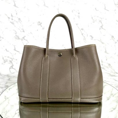 MP-10284 Used Hermes Garden Party 30&quot; Etoupe