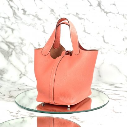 MP-10290 (Used like new) Hermes picotin 18 oldrose phw (MD Q 2013)