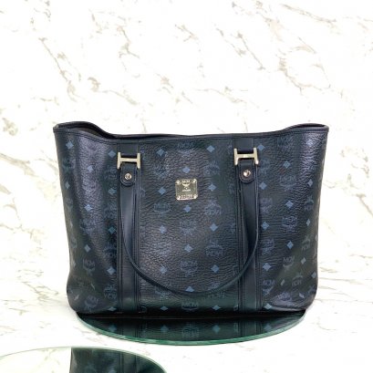 MP-10384 Used MCM Shopping bag w/poc black shw