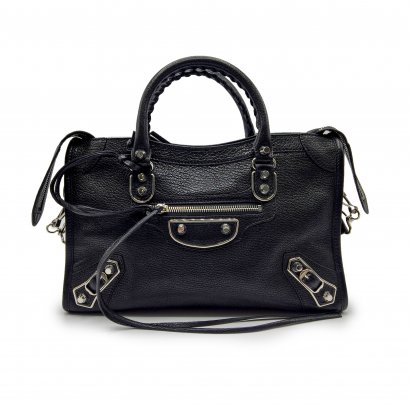 New Balenciaga City S” Edge In Black Goatskin SHW