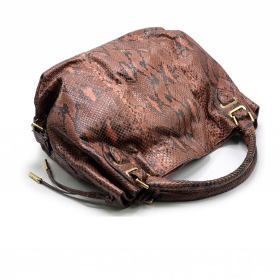 Used Bally Handbag Large in Brown Python GHW