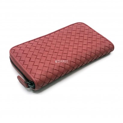 New Bottega Veneta Zippy Long Wallet in Hibiscus RHW