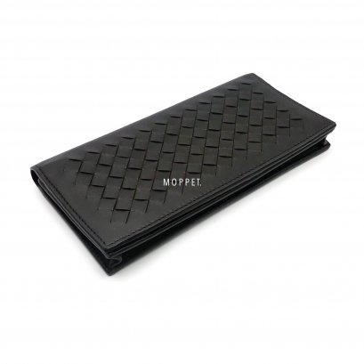 New Bottega Veneta Bi Fold Long Wallet in Black Leather