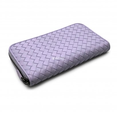 New Bottega Veneta Zippy Long Wallet in Lilac RHW