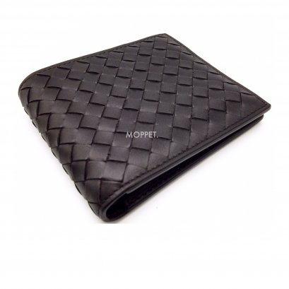 New Bottega Men’s Wallet 8 Card in Dark Brown Leather