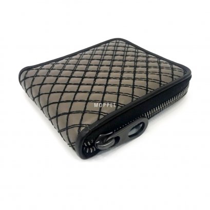 New Bottega Men’s Zip Wallet in Etoupe Leather RHW