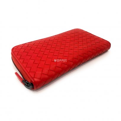 New Bottega Veneta Zippy Long Wallet in Red RHW