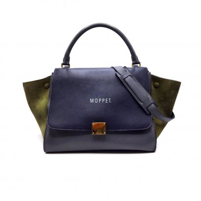 Used Celine Trapeze Small in Tri Colors Leather GHW