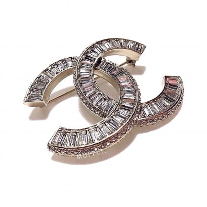 New Chanel CC Brooch 5 CM in Crystal SHW