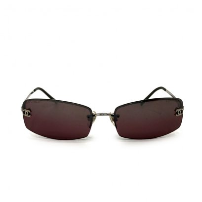 Used Chanel Sunglasses in Purple Lens SHW