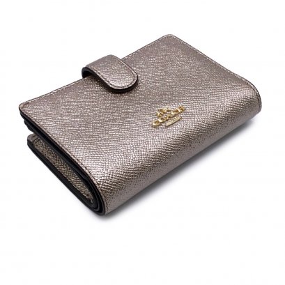 New Coach Medium Wallet in Platinum GHW