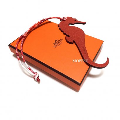 NEW Hermes Charm in Seahoruse Red Leather