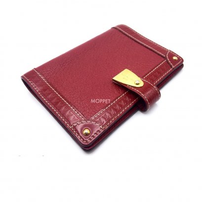 Used LV Suhali Passport Holder in Burgundi Leather GHW